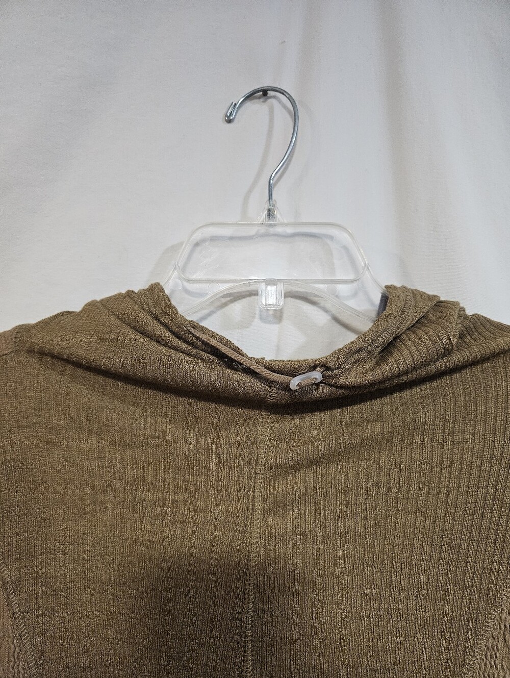 FP Movement by Free People Lightweight Hooded Knit Sweatshirt in Tan - Picture 3 of 5